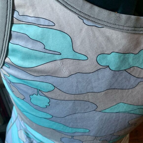Patagonia teal and gray camo M Athleisure sleeveless gorpcore capilene 1 silkwei - Picture 5 of 6